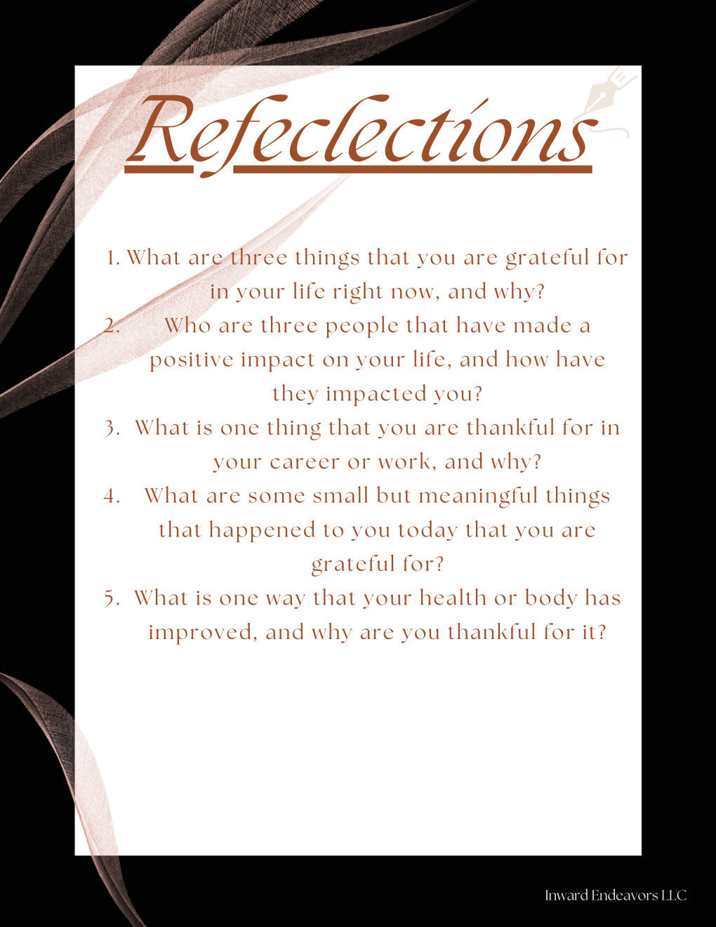 Inward Endeavors 90-Day Gratitude Journal