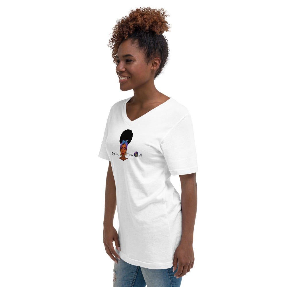 I'm in timeout! Unisex Short Sleeve V-Neck T-Shirt