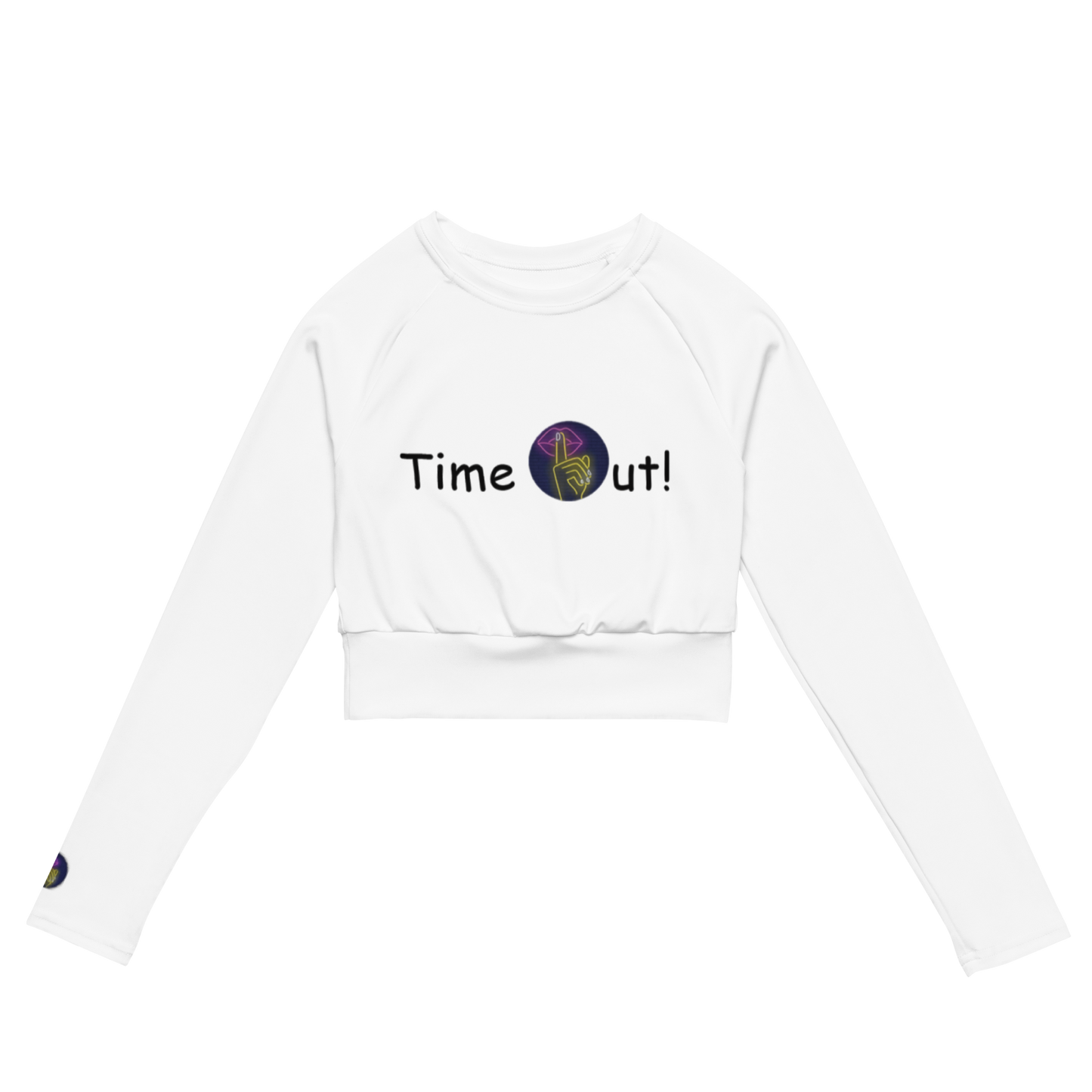 TimeOut long-sleeve crop top (Winter White)