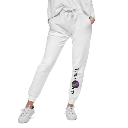 TimeOut Unisex Fleece Joggers (Winter White)