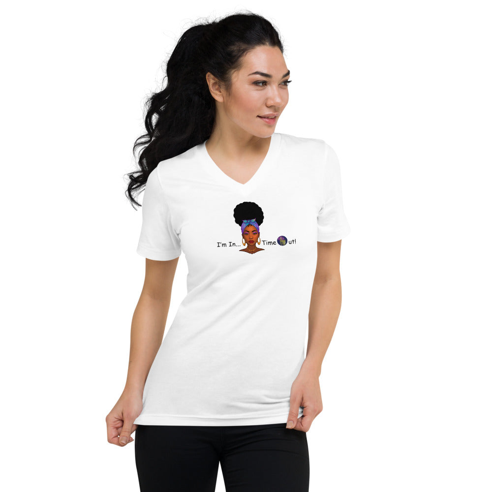 I'm in timeout! Unisex Short Sleeve V-Neck T-Shirt