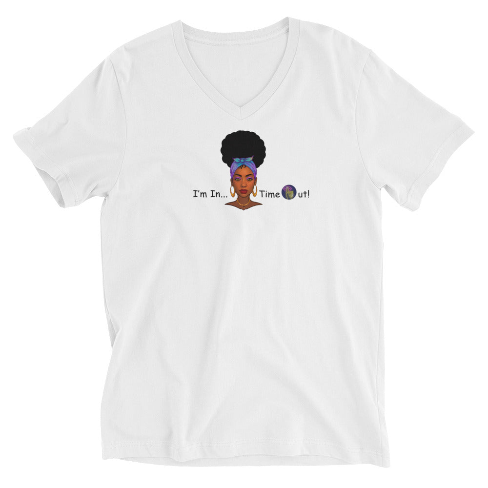 I'm in timeout! Unisex Short Sleeve V-Neck T-Shirt