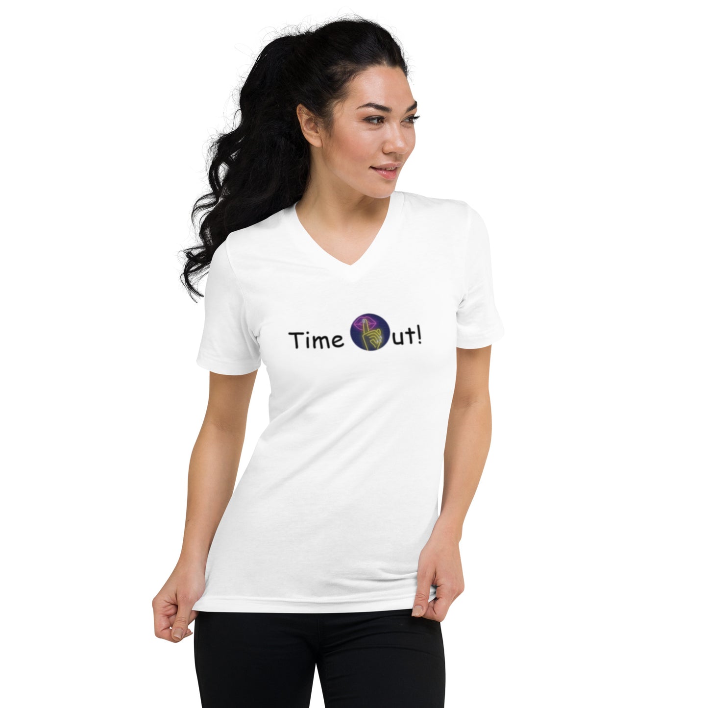 TIMEOUT! Unisex Short Sleeve V-Neck T-Shirt