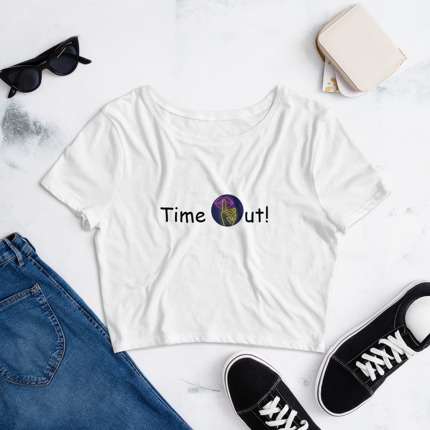 Time Out! Women’s Crop Tee